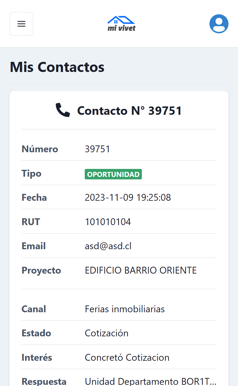 Mi Vivet Contactos